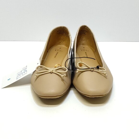 Time And Tru Bow Ballet Flats Slip On Size 9 Synthetic Comfortable Everyday Wear - Picture 3 of 9